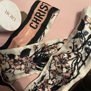 Christian Dior head piece or bag scarf